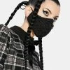 PUNK RAVE Black Applique Face Mask -T.U.K. Sales Store VcoaSCG5UMHKYS3KfT76jzBpzKteZmfQ 24