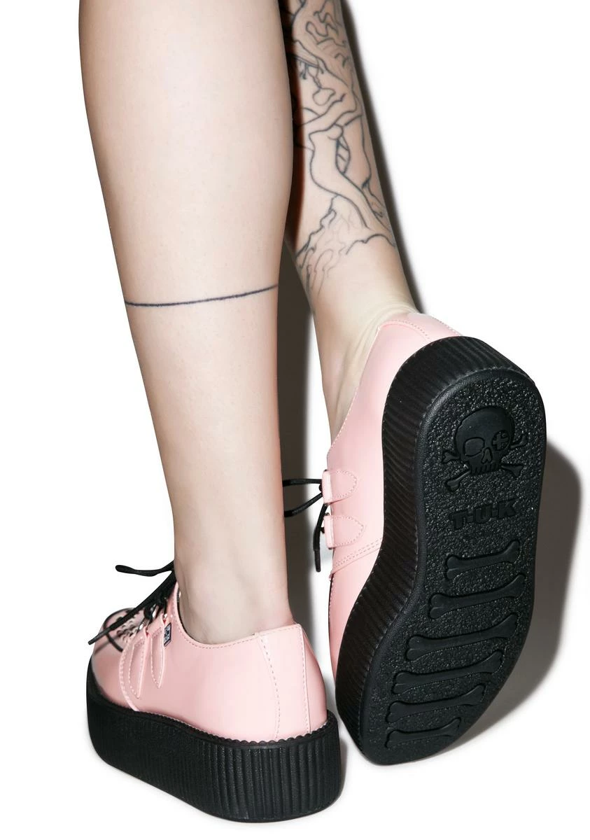 T.U.K. Peachy Pink Patent Viva Mondo Creepers 6 T.U.K. Peachy Pink Patent Viva Mondo Creepers - Image 4