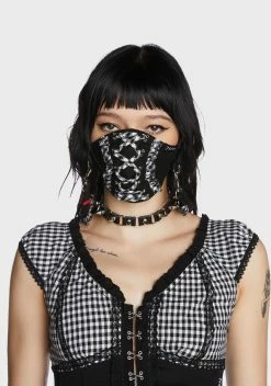 TRIPP NYC Black And White Solid Face Cover