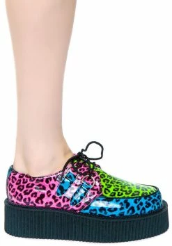 T.U.K. Neon Leopard Mondo Creeper