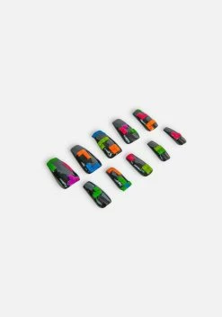 Hammered Nails Tetris Press On Nails