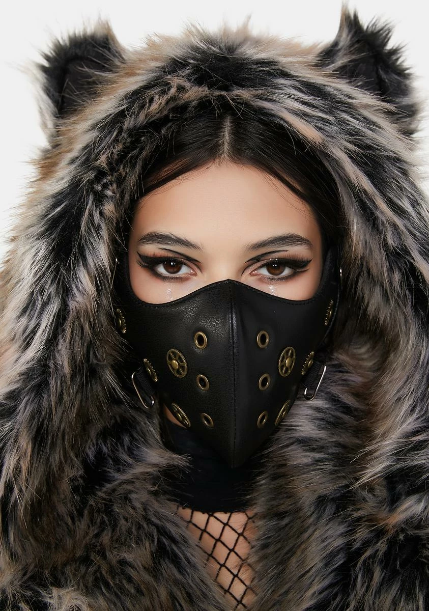 X_KBW Keeping Time Vegan Leather Mask 3 X_KBW Keeping Time Vegan Leather Mask