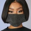 Poster Grl Respect The Drip Rhinestone Face Mask