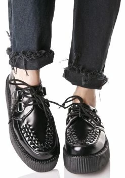 T.U.K. Black Leather Viva Mondo Creepers 10 T.U.K. Black Leather Viva Mondo Creepers -T.U.K. Sales Store fW2HpQh3CAKApVU3joHG2NPjiN63430K 24