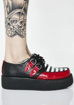 T.U.K. Stripe Viva Mondo Creepers