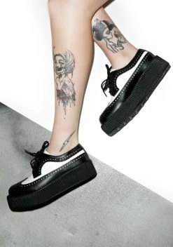 T.U.K. Black & White Wingtip Viva Mondo Creepers 10 T.U.K. Black & White Wingtip Viva Mondo Creepers -T.U.K. Sales Store gdnUtSktfEvqMp78p9ae6u8nDrRLivWS 24