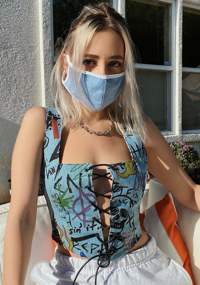 X_GJG Denim Outta The House Protective Face Mask 3 X_GJG Denim Outta The House Protective Face Mask