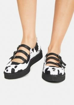 T.U.K. Cow Print 3 Strap Mary Jane Creepers -T.U.K. Sales Store gv79y1cN4OVR2GMhOZHnPeKIFz6dNDBi 24