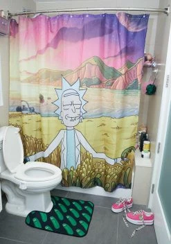 Dolls Kill X Rick And Morty Suspended Animation Shower Curtain