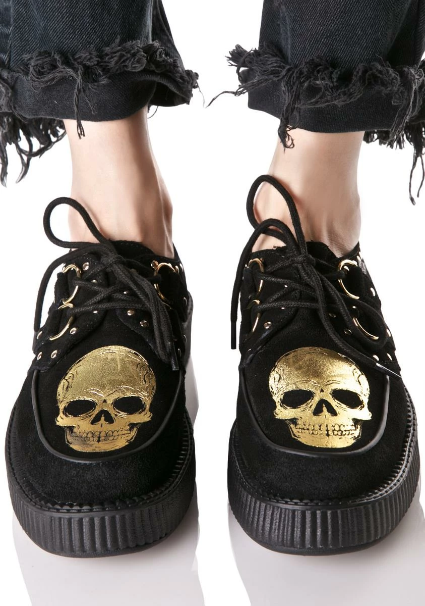 T.U.K. Suede Viva Skull Creepers 5 T.U.K. Suede Viva Skull Creepers - Image 3