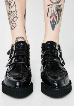 T.U.K. Black Hologram Patent 3-Buckle Pointed Creepers -T.U.K. Sales Store iLi5kBQ7SYzEsz0Np5d4gjUyiqJIQFS1 24