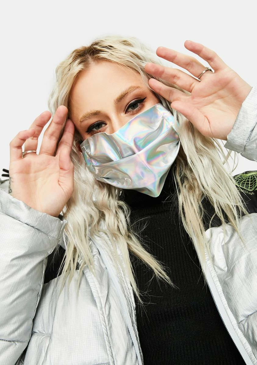 Funk Plus Silver Holographic Face Mask 3 Funk Plus Silver Holographic Face Mask