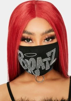 Dolls Kill X Bratz Dark Keep It Glossy Rhinestone Face Mask