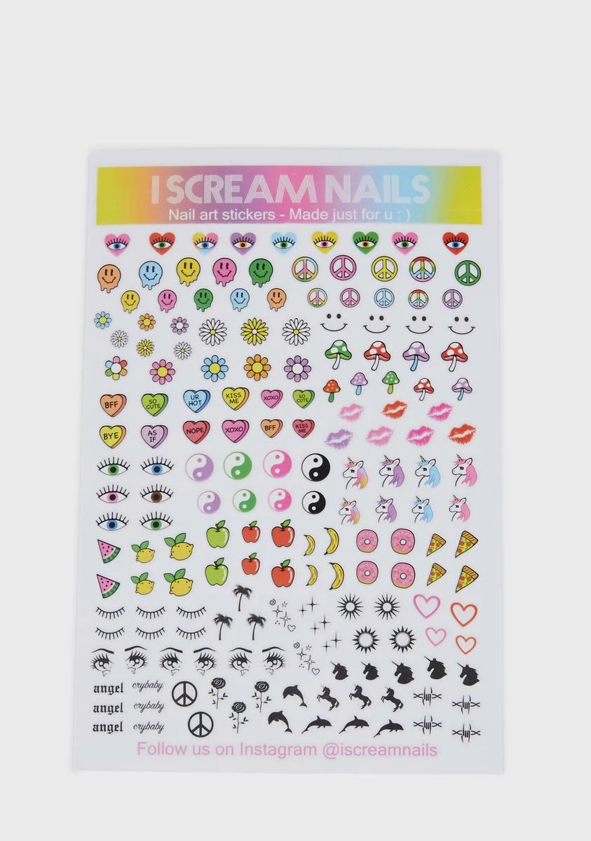 I SCREAM NAILS Nail Art Stickers #2 3 I SCREAM NAILS Nail Art Stickers #2