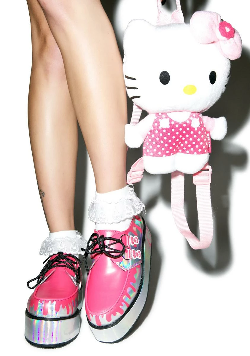 T.U.K. Pretty Pink Paint Bucket Hello Kitty Creepers 3 T.U.K. Pretty Pink Paint Bucket Hello Kitty Creepers