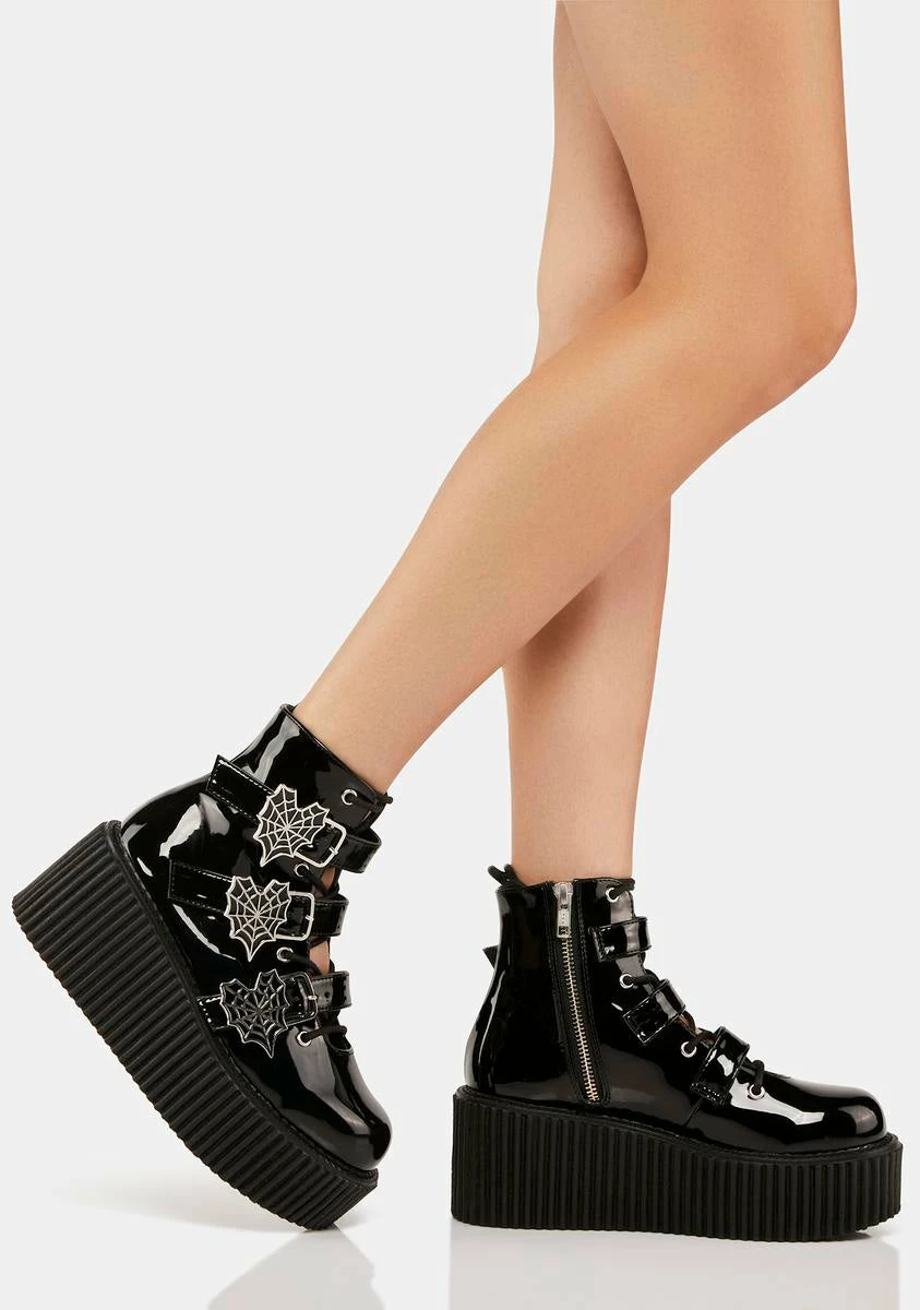 Demonia Patent Creeper-260 Web Creepers 4 Demonia Patent Creeper-260 Web Creepers - Image 2