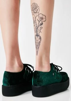 T.U.K. Emerald Embossed Velvet Mondo Viva Creepers -T.U.K. Sales Store kuotQddod6l4rx2nhJ6x7JTayMViVKr9 24