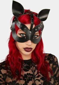 X_PTLHZ Catty On Camera Vegan Leather Mask
