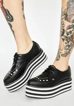 T.U.K. Pointed Striped Stack Creepers