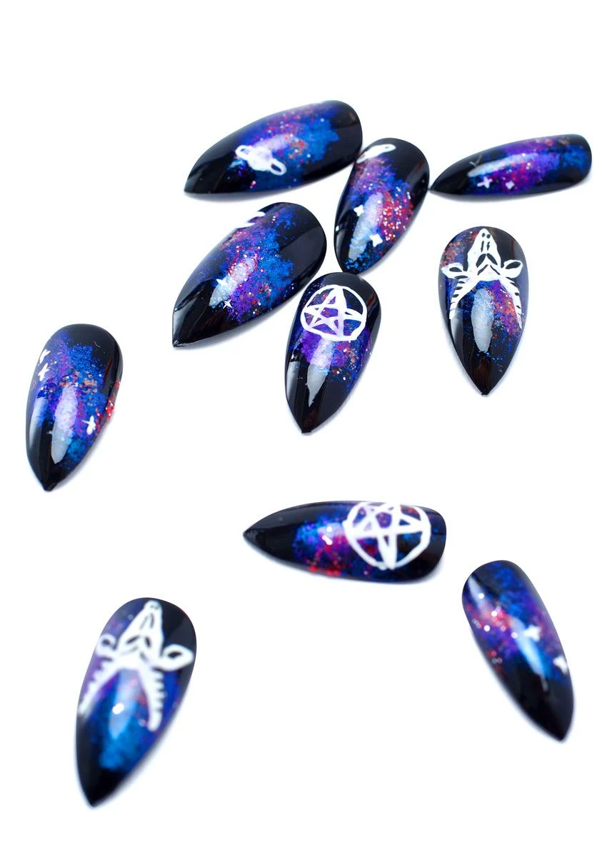RAVE NAILZ Satanic Galaxy Nail Set 5 RAVE NAILZ Satanic Galaxy Nail Set - Image 3