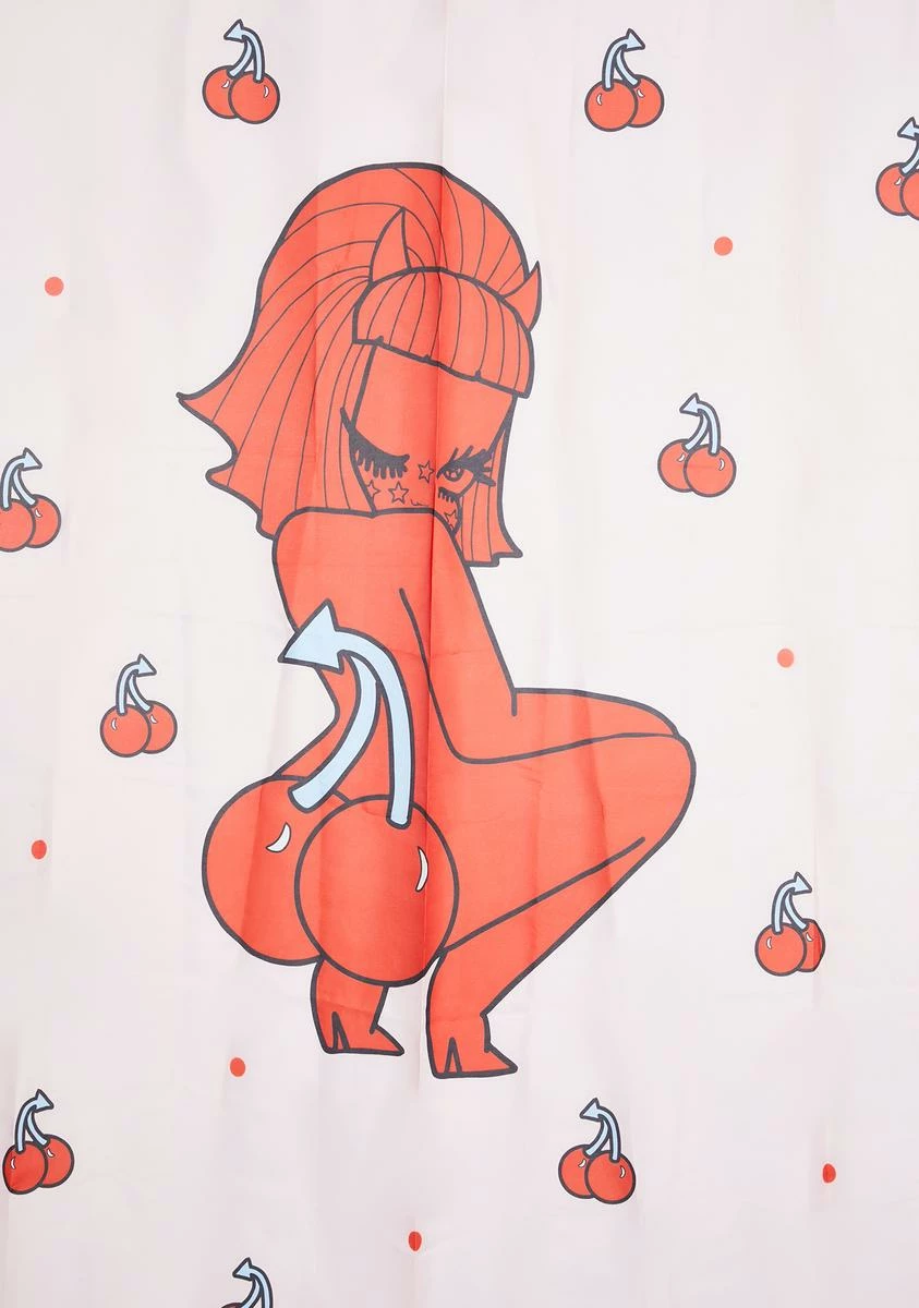 Valfre Lucy Cherry Bottom Shower Curtain 4 Valfre Lucy Cherry Bottom Shower Curtain - Image 2