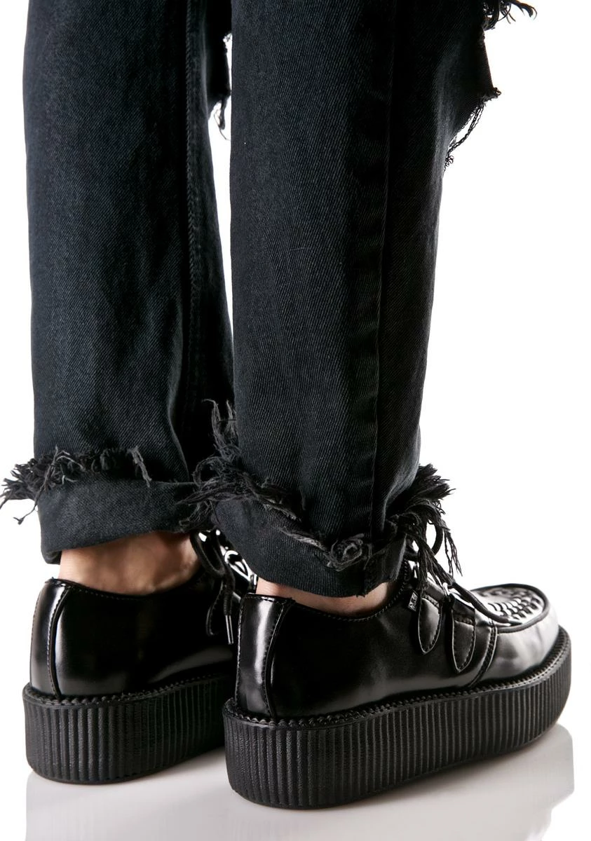 T.U.K. Black Leather Viva Mondo Creepers 8 T.U.K. Black Leather Viva Mondo Creepers - Image 6