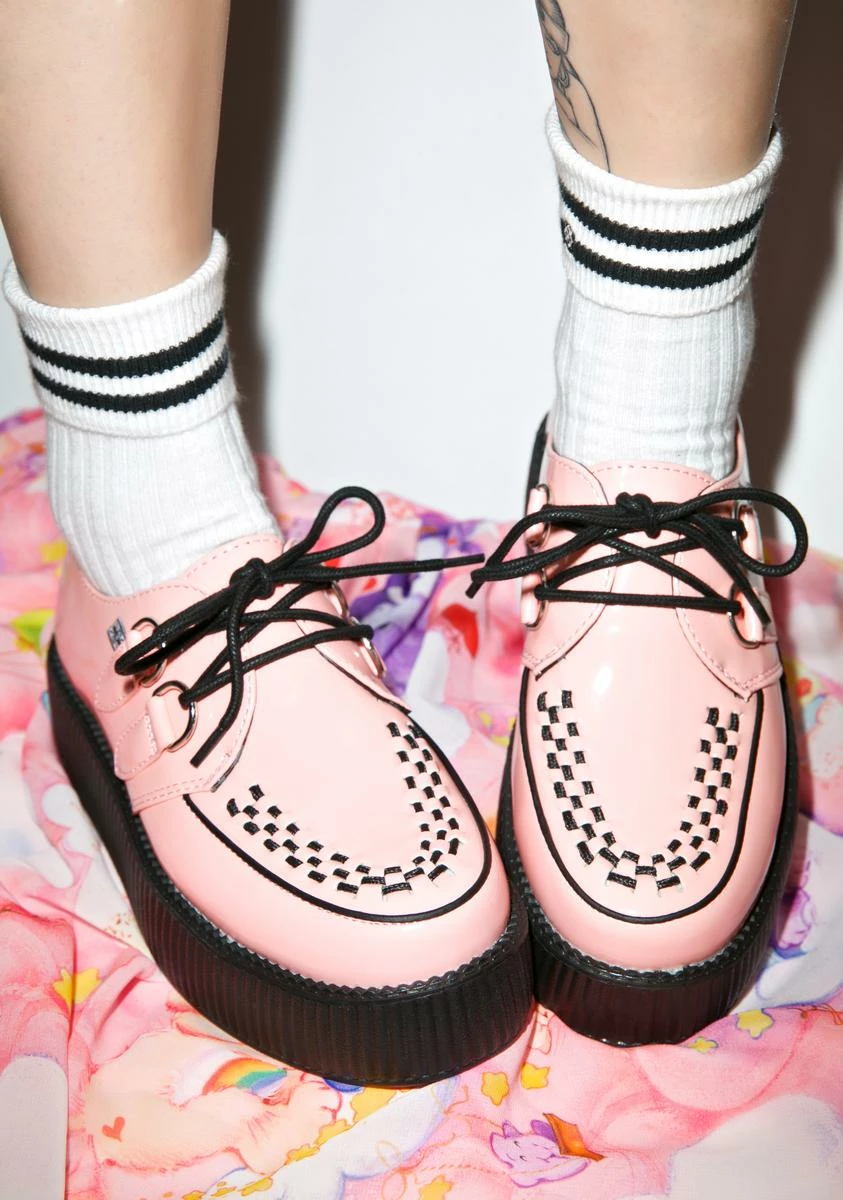 T.U.K. Peachy Pink Patent Viva Mondo Creepers 3 T.U.K. Peachy Pink Patent Viva Mondo Creepers