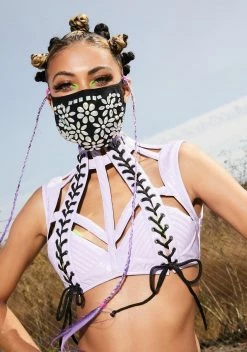 Club Exx Crystallized Rhinestone Face Mask