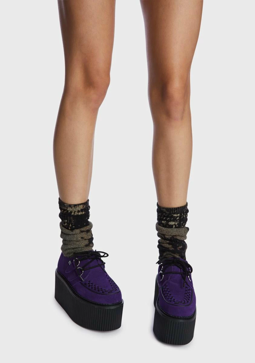 T.U.K. Purple Suede Classic Stratocreepers 6 T.U.K. Purple Suede Classic Stratocreepers - Image 4