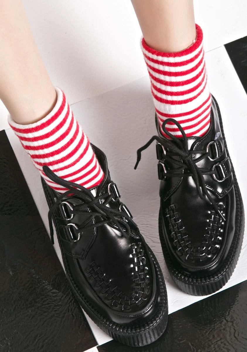 T.U.K. Black Leather Viva Mondo Creepers 6 T.U.K. Black Leather Viva Mondo Creepers - Image 4