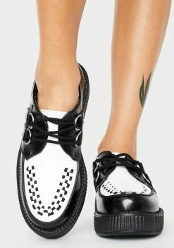 T.U.K. Black & White TUKskin Viva II Creepers