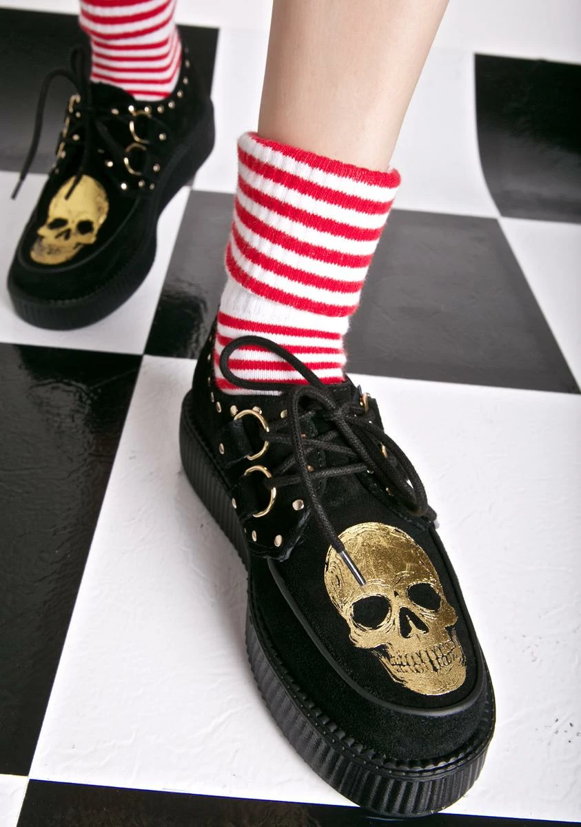 T.U.K. Suede Viva Skull Creepers 6 T.U.K. Suede Viva Skull Creepers - Image 4