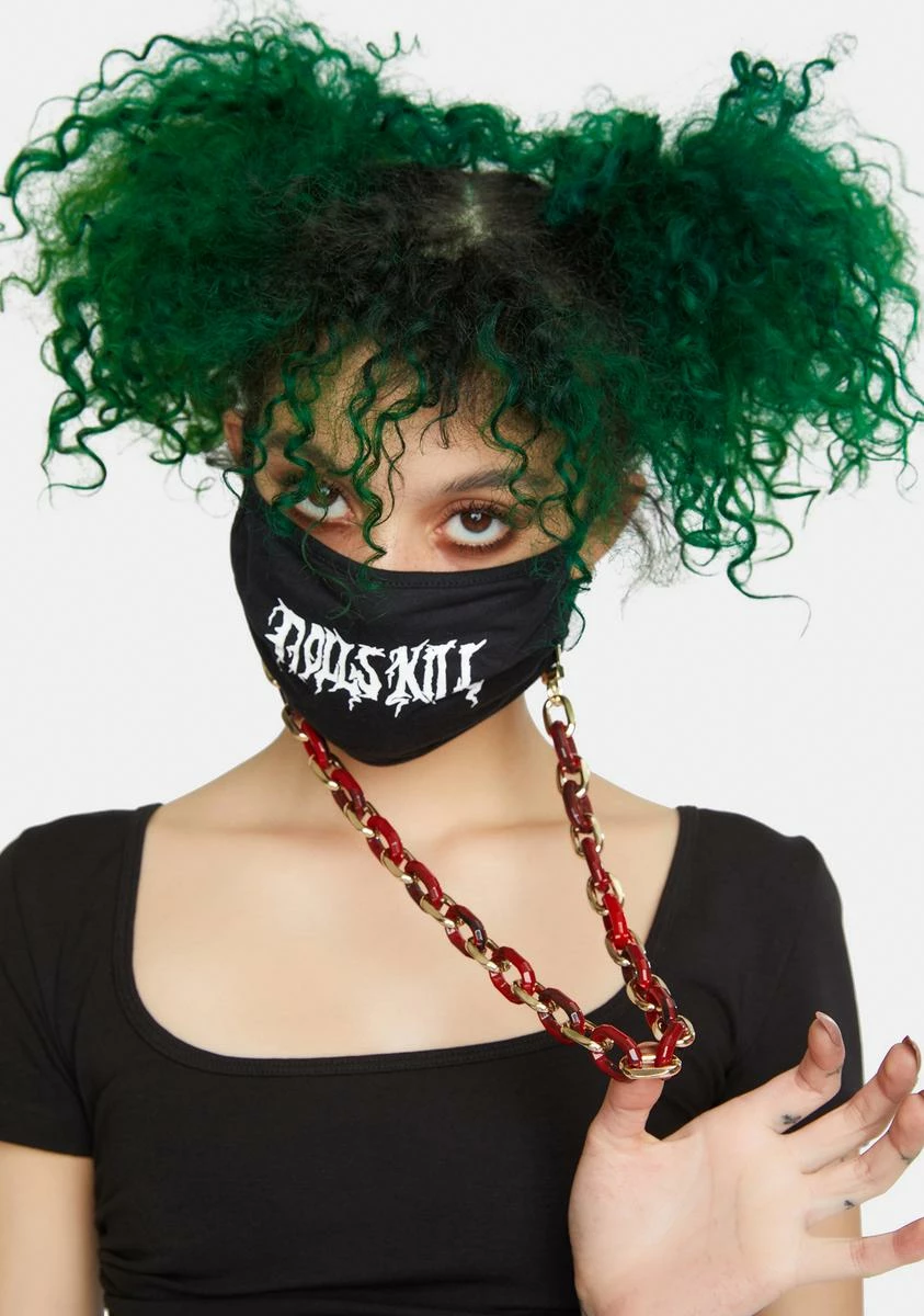 Jules Kae Acrylic Red Face Mask Holder Chain 4 Jules Kae Acrylic Red Face Mask Holder Chain - Image 2