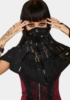 PUNK RAVE Goth Stylish Mesh Face Mask