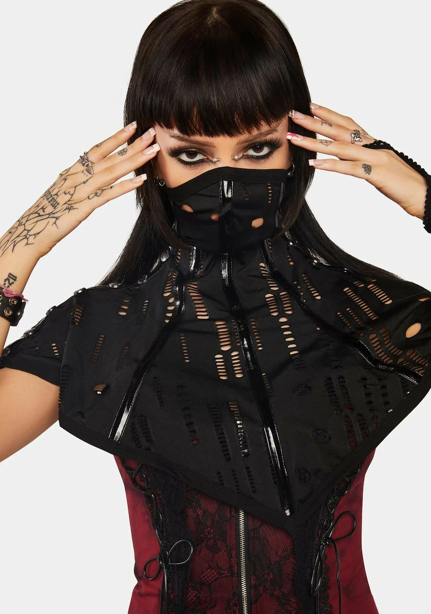PUNK RAVE Goth Stylish Mesh Face Mask 3 PUNK RAVE Goth Stylish Mesh Face Mask