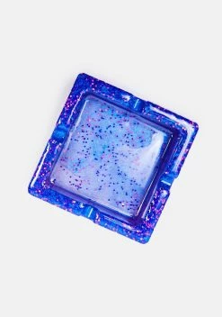 Golden Goddess Accessories Sunset Blue Spaced Out Square Ash Tray