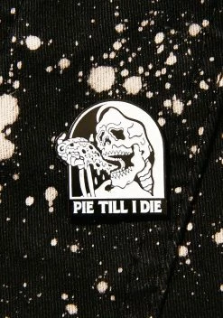 Sketchy Tank Pie Lapel Pin