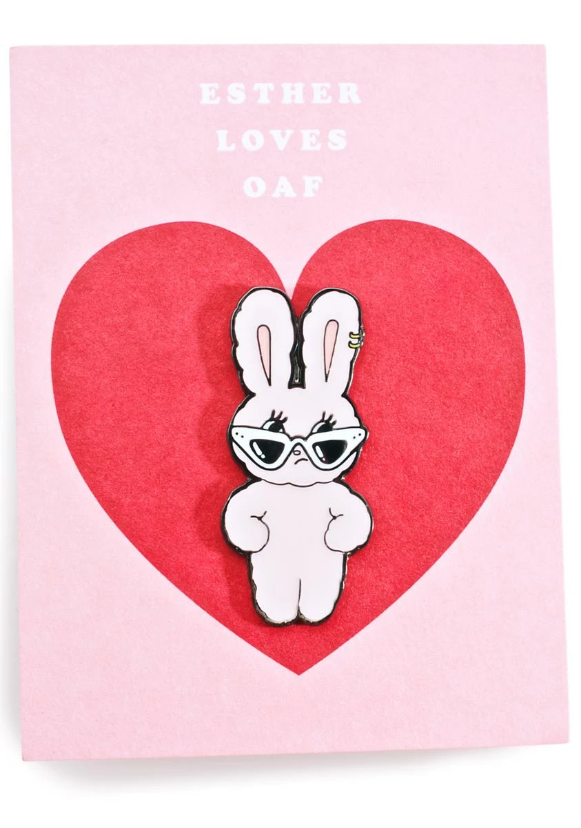 Lazy Oaf Esther Loves You Enamel Pin Badge 4 Lazy Oaf Esther Loves You Enamel Pin Badge - Image 2