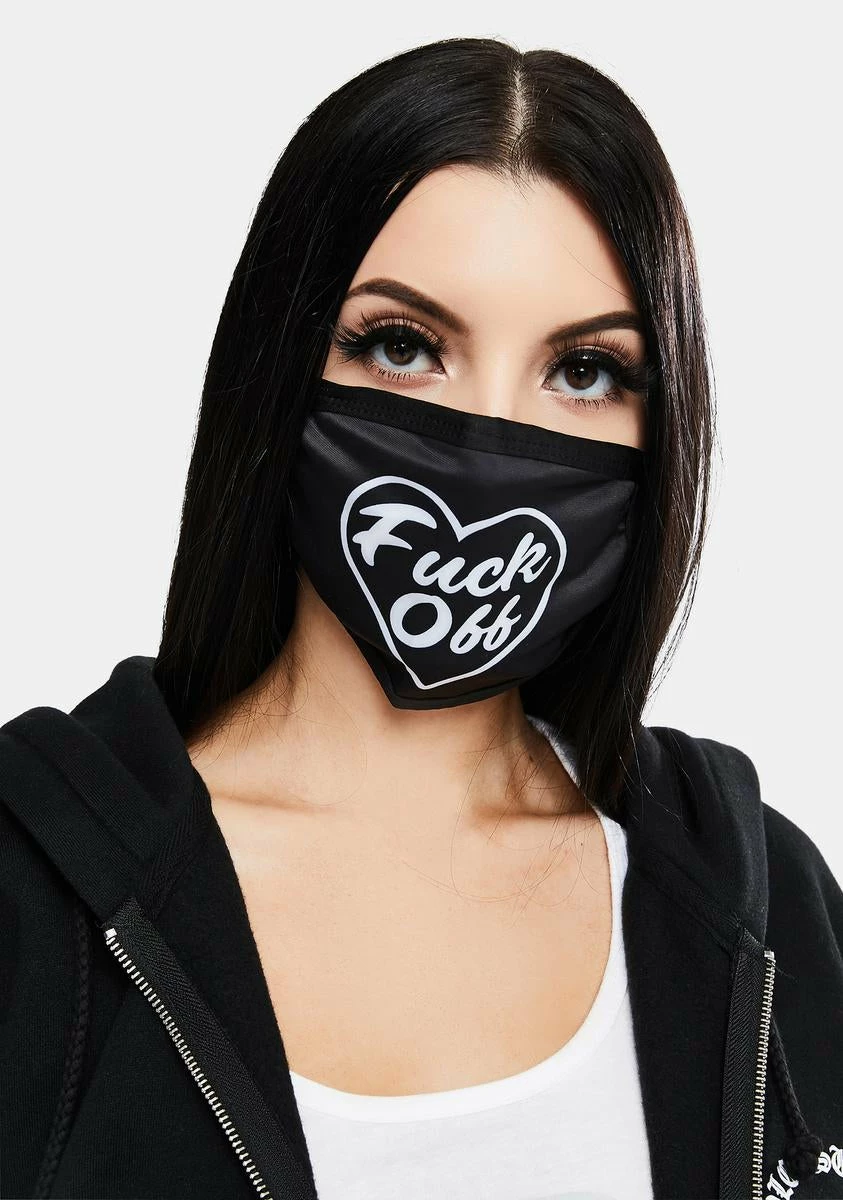 Too Fast F Off Heart Face Mask 3 Too Fast F Off Heart Face Mask