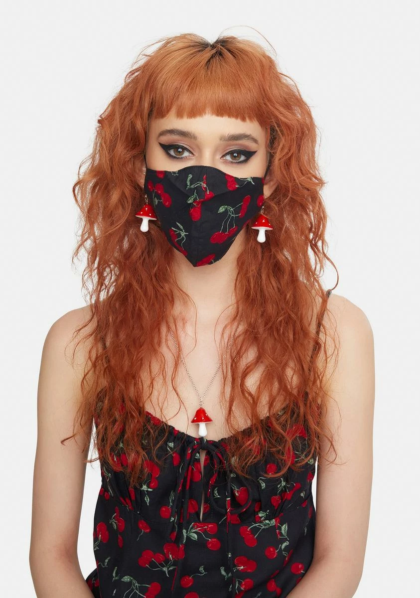 Motel Black Cherry Face Mask 3 Motel Black Cherry Face Mask