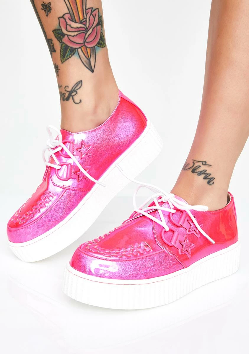 Strange Cvlt Krypt Pink Sparkle Kreepers 3 Strange Cvlt Krypt Pink Sparkle Kreepers