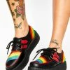 T.U.K. Black N' Rainbow Viva Mondo Creepers
