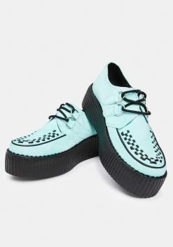 T.U.K. Mint Suede D-Ring Interlace Creepers -T.U.K. Sales Store yRNwmGH1g3maBpgizcq5SZfJ0ir1VxIN 24