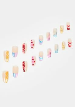 SHRINE Pattern And Polka Press On Nails