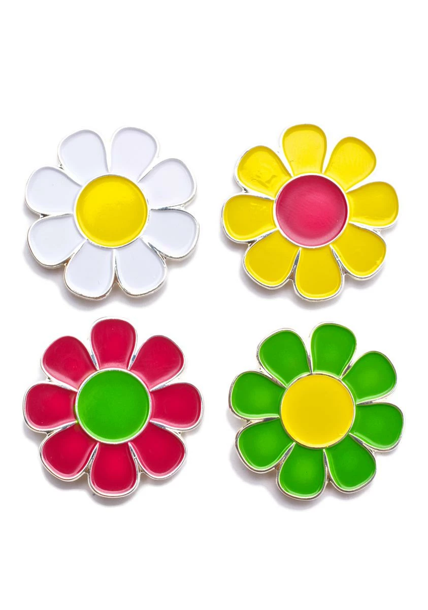 Laser Kitten Flower Pin Set 4 Laser Kitten Flower Pin Set - Image 2