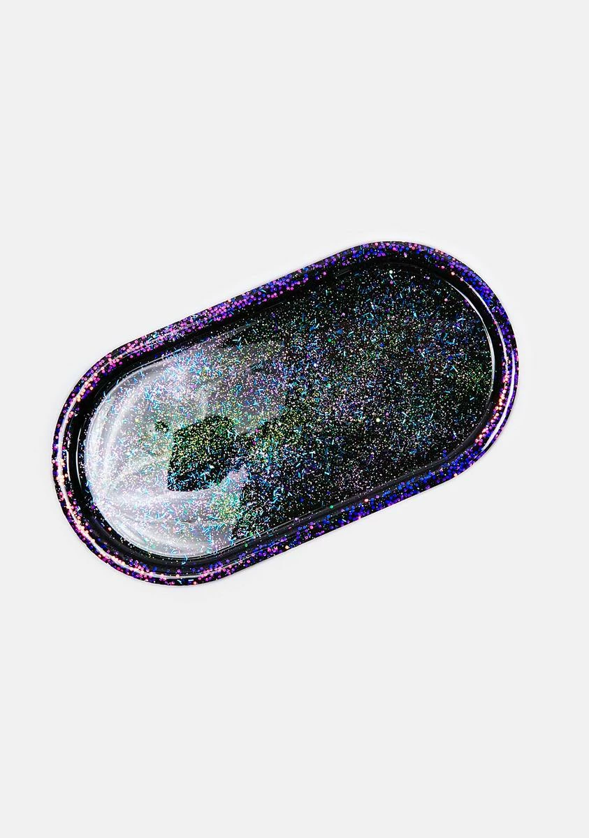 Golden Goddess Accessories Galaxy Spaced Out Oval Ash Tray 3 Golden Goddess Accessories Galaxy Spaced Out Oval Ash Tray