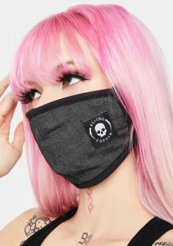 Flying Coffin Distanced Skull Face Mask